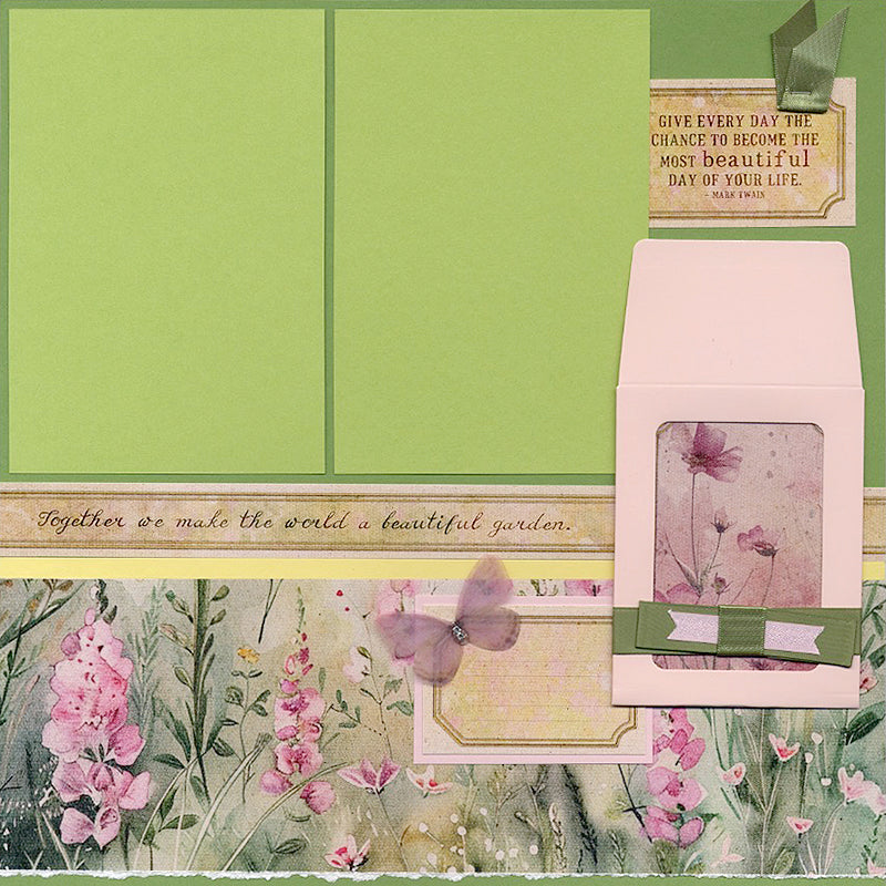 Cottage Garden 12x12 Flower Print