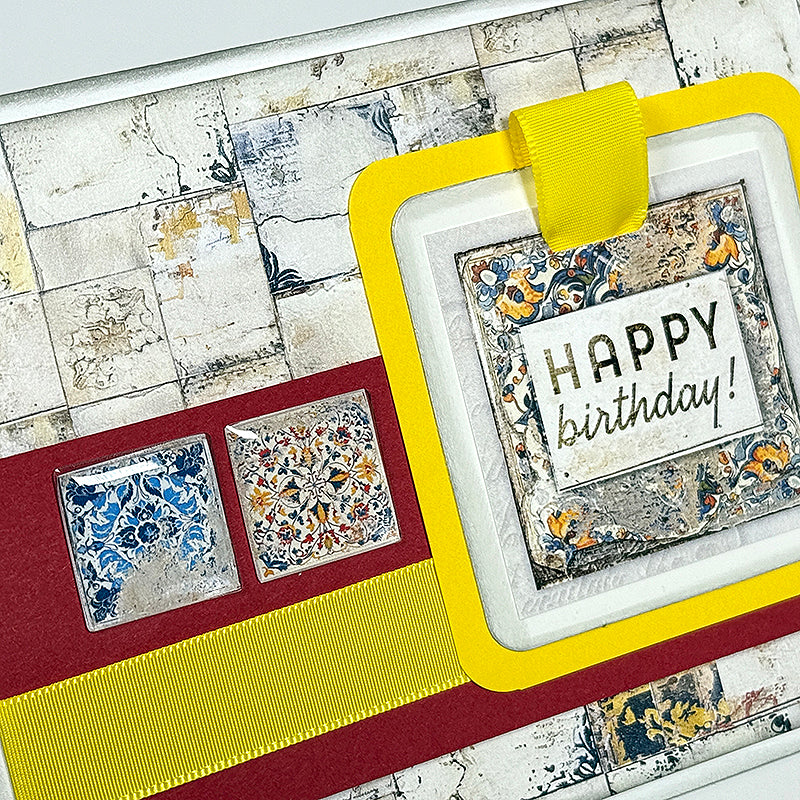 Tunisian Tiles Card Ribbons