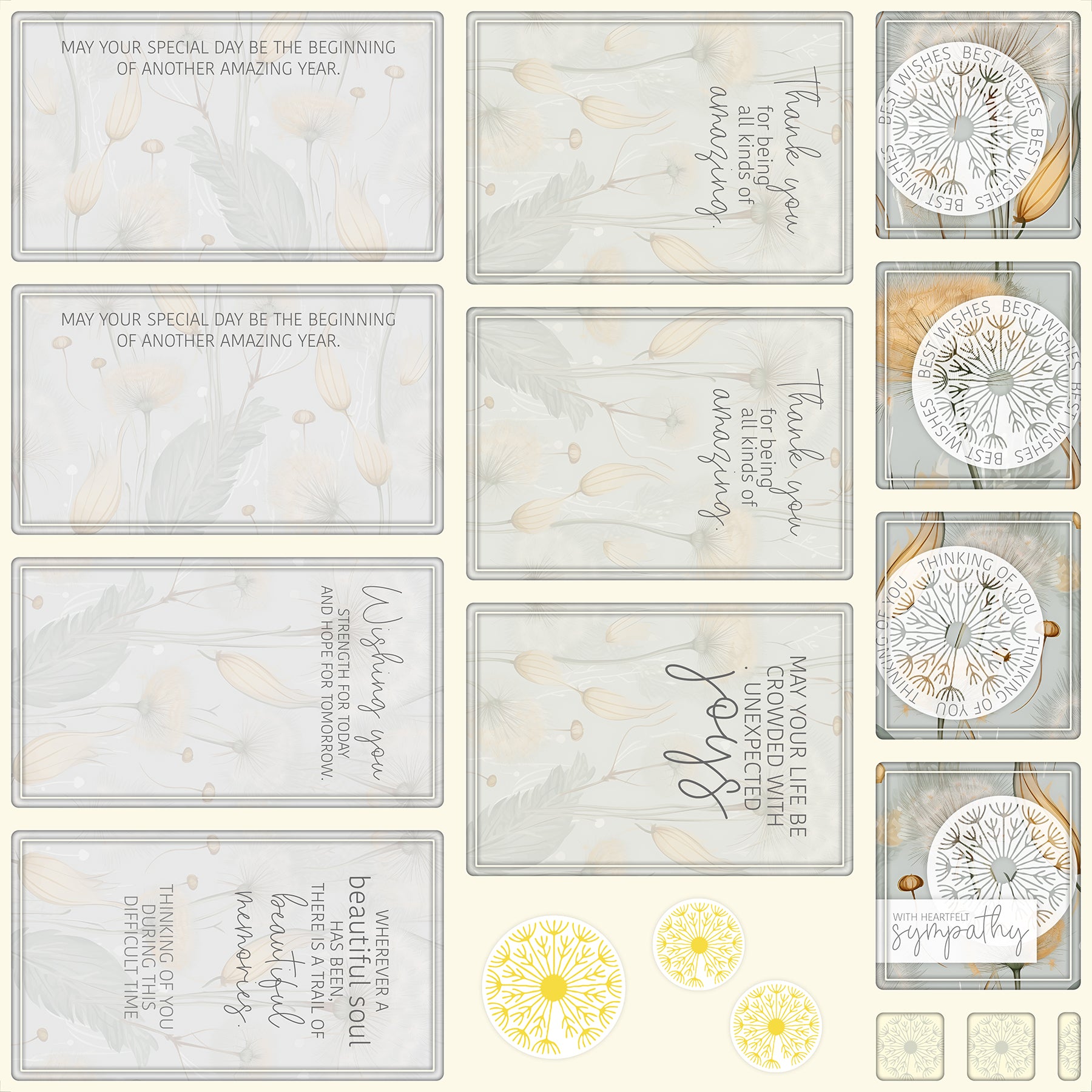 Wishes Card Cutaparts