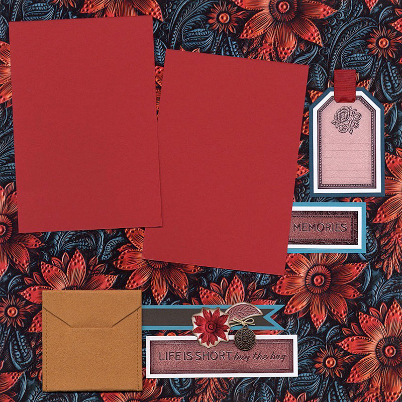 Impressed Suede Pouch