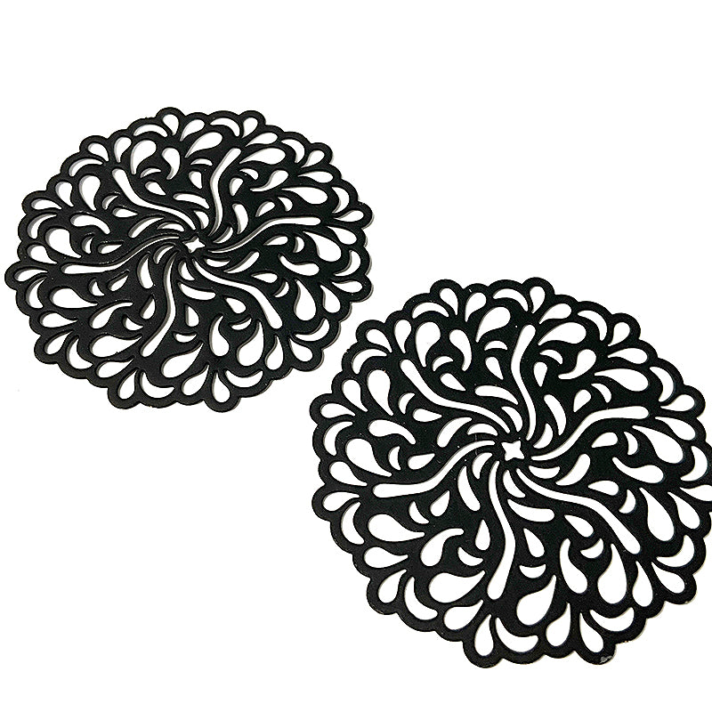 Stained Glass Black Medallions