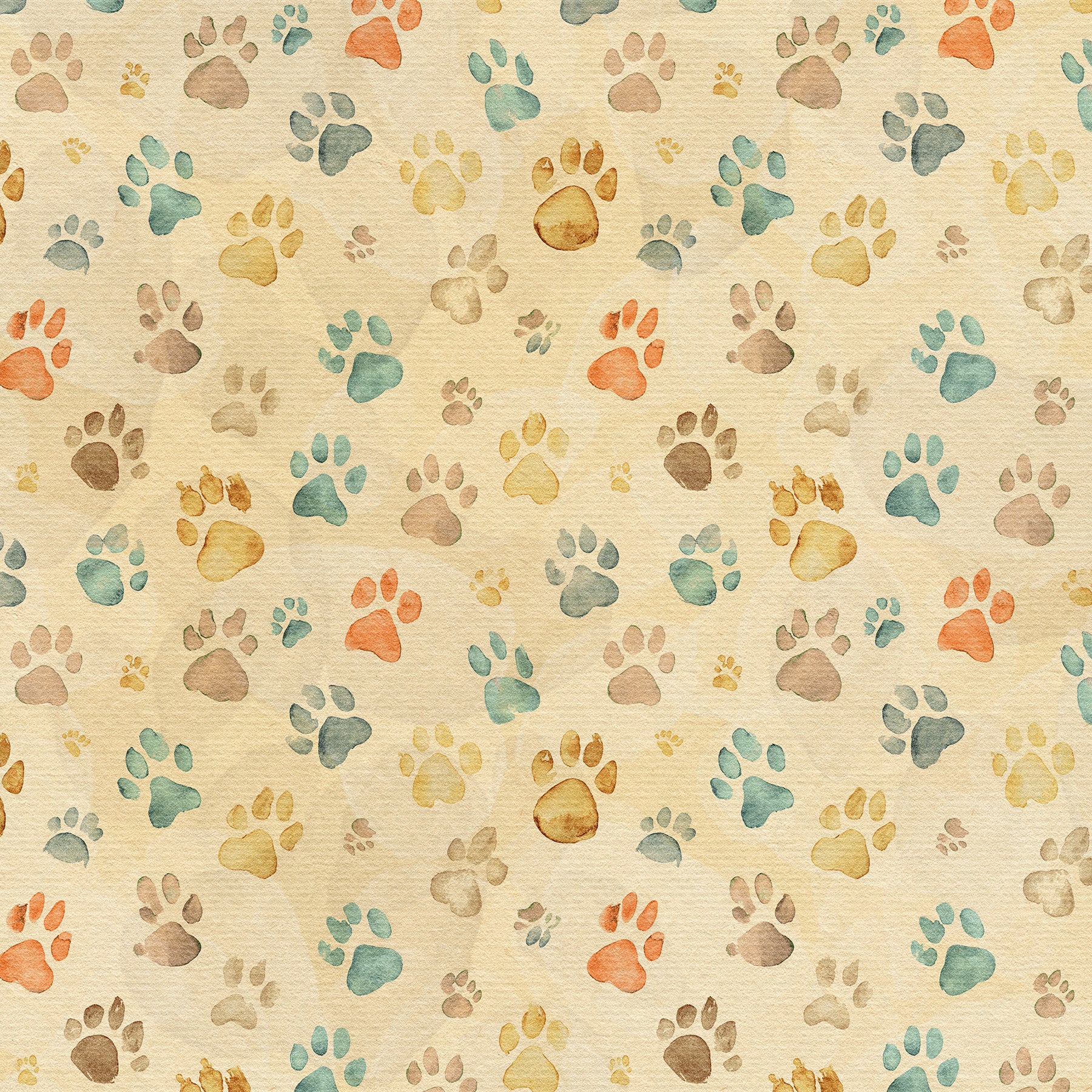 Wags and Whiskers 12x12 Paw Print