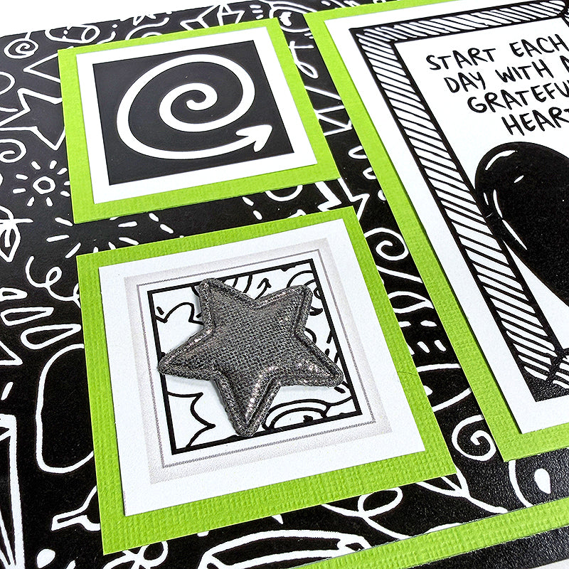 Doodles 12x12 Black Print