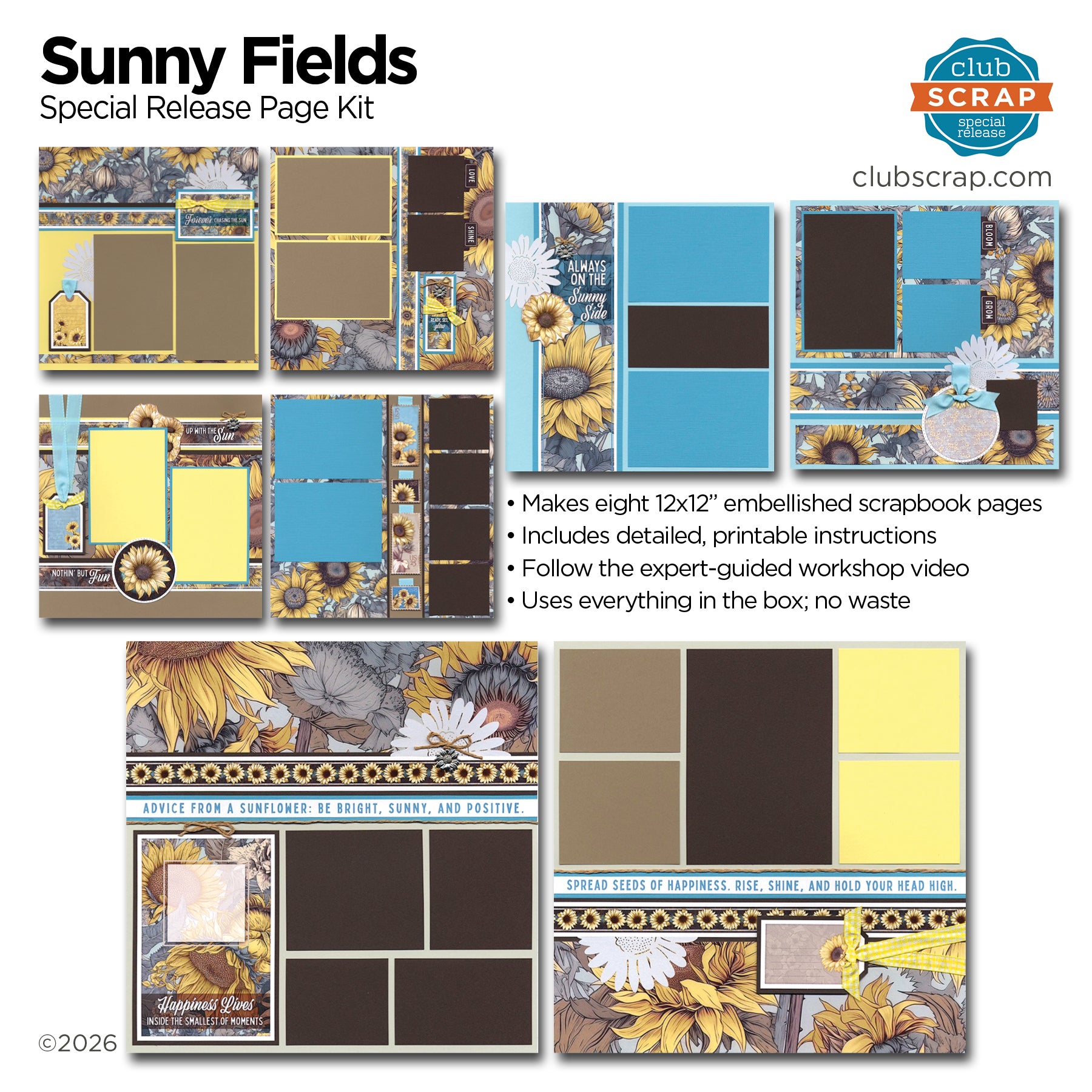Sunny Fields Page Kit