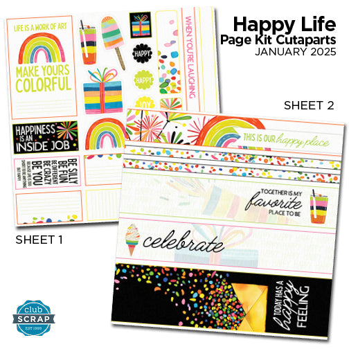 Happy Life Page Cutaparts