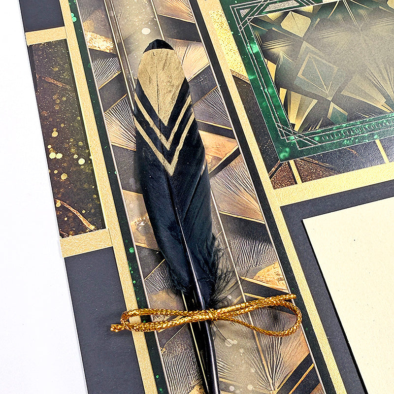 Black Tie Painted Feathers