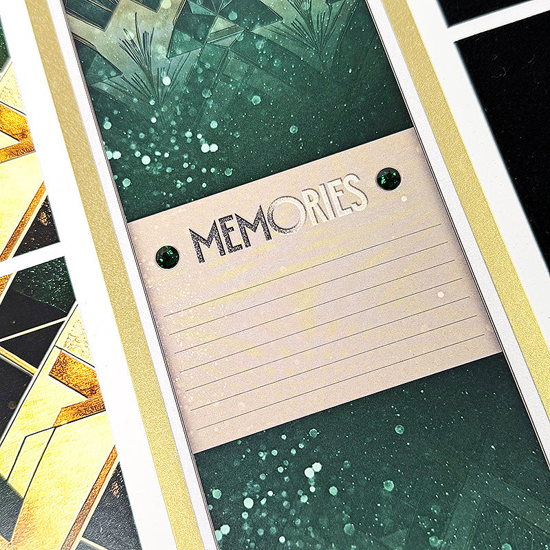 Black Tie Emerald Rhinestones Pack