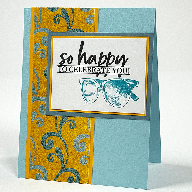 Cabana 12x12 Gold Print
