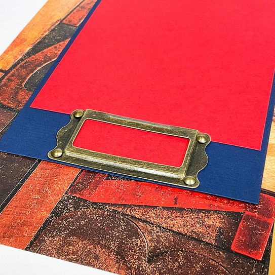 Typeset Bronze Label Holders w/ Mini Brads