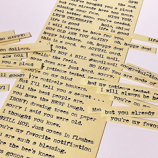 Typeset 3x12 Sentiment Strip