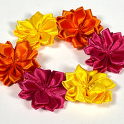 Bright Blooms Satin Rosettes