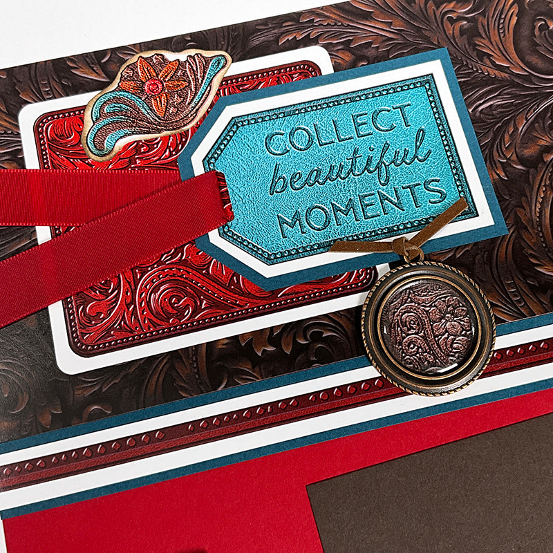 Impressed Copper Bezels with Epoxy Stickers