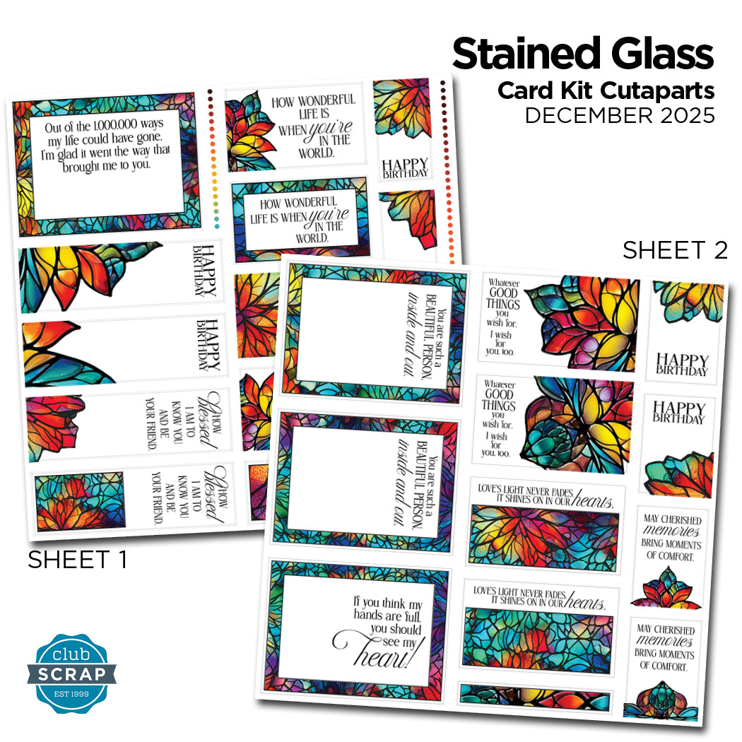 Stained Glass Card Cutaparts