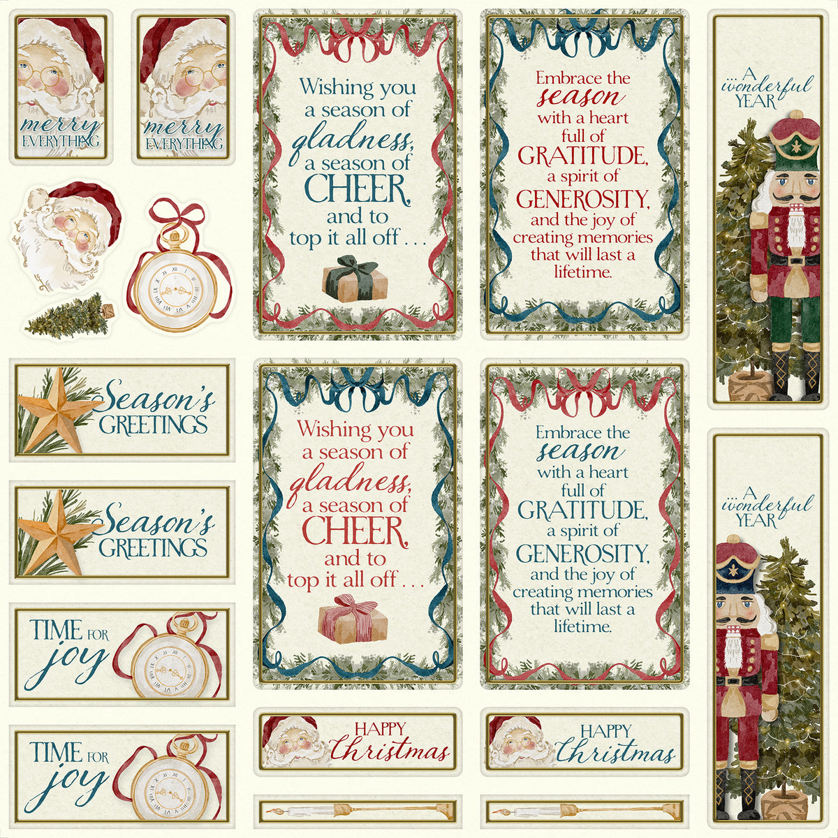 Timeless Christmas Card Cutaparts