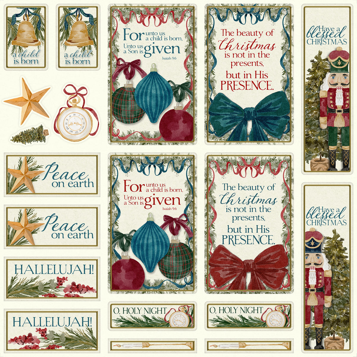 Timeless Christmas Sacred Card Cutaparts