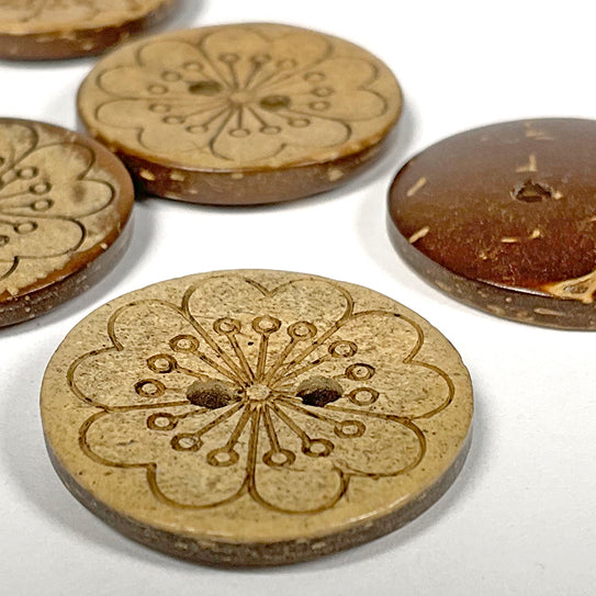 Folk Art Etched Buttons