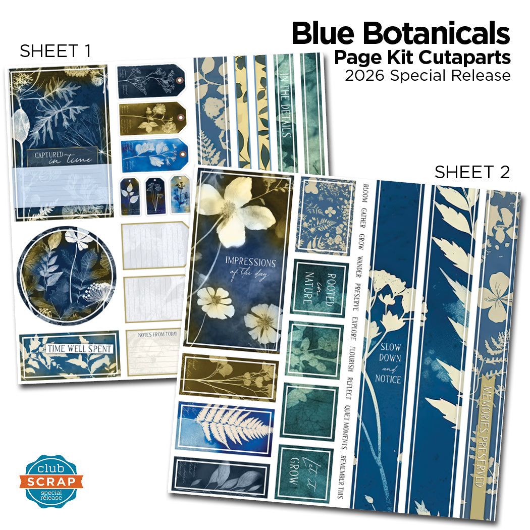Blue Botanicals Page Kit