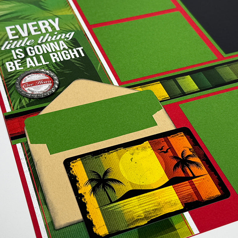 One Love Bottle Caps with Epoxy Stickers