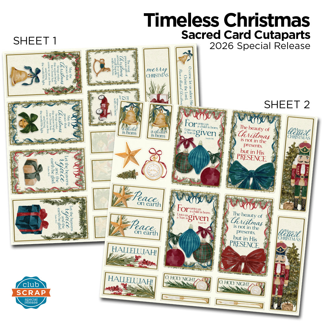 Timeless Christmas Sacred Card Cutaparts