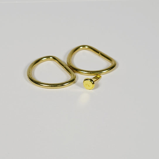 D-ring Closure Hardware - Gold